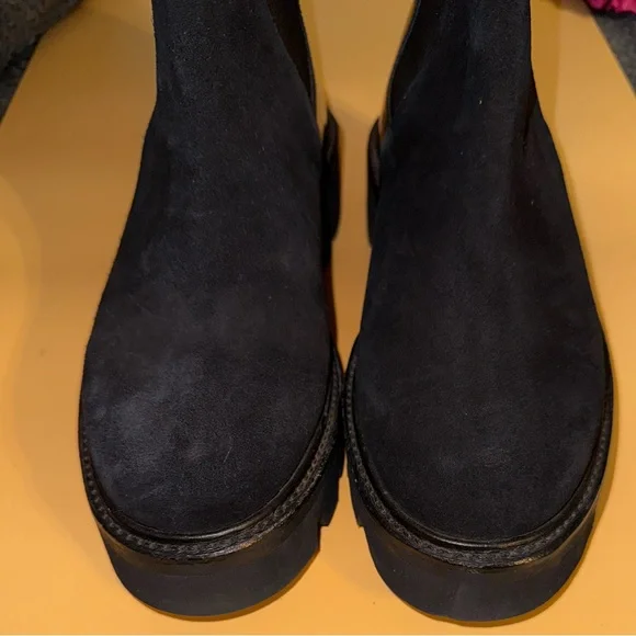 Grenson Chelsea Boots Black Suede & Patent leather UK 7 / US 9 NWOB